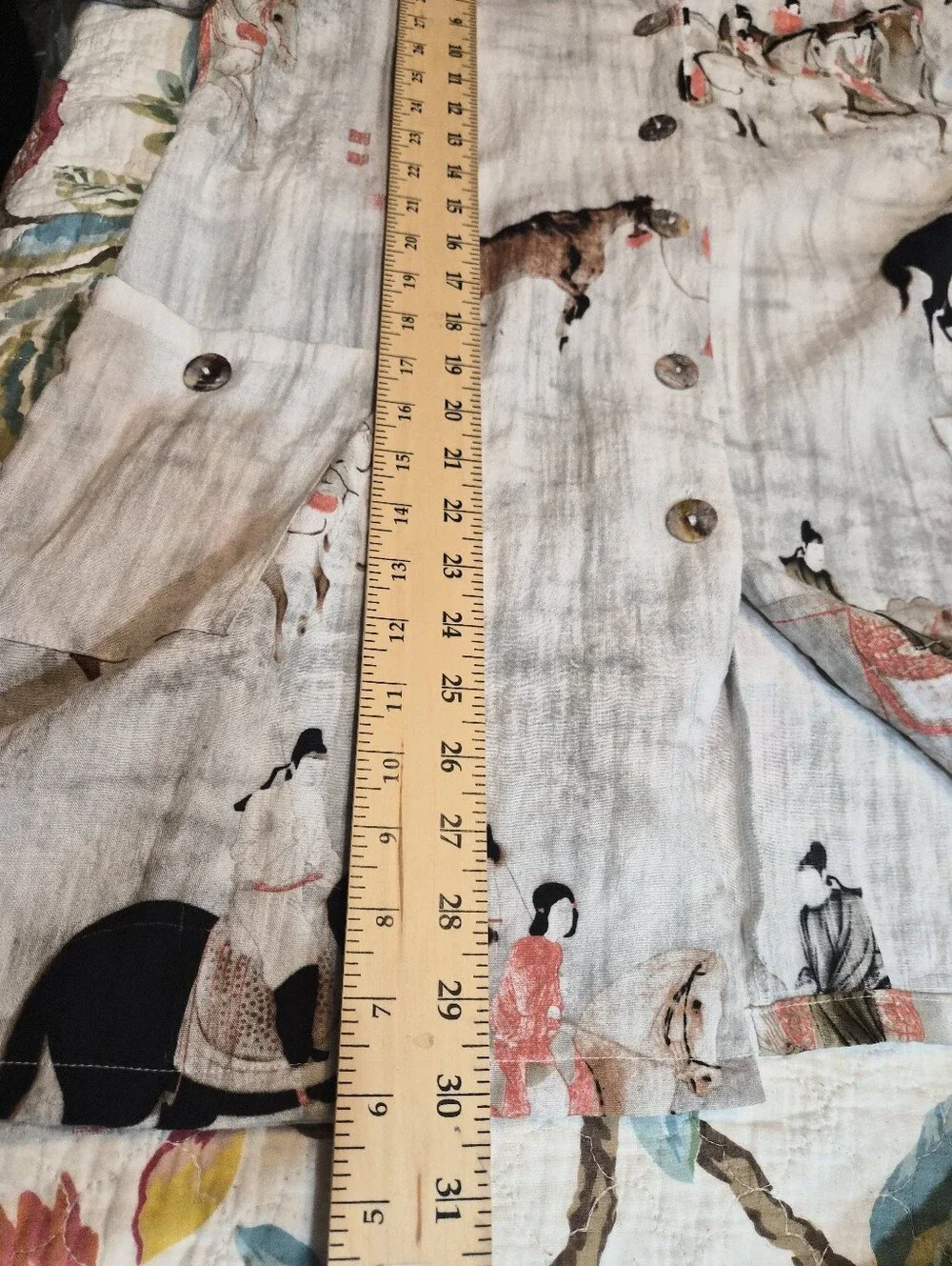 Soft Surroundings Song Dynasty top/ tunic size Large Horses - Picture 5 of 9